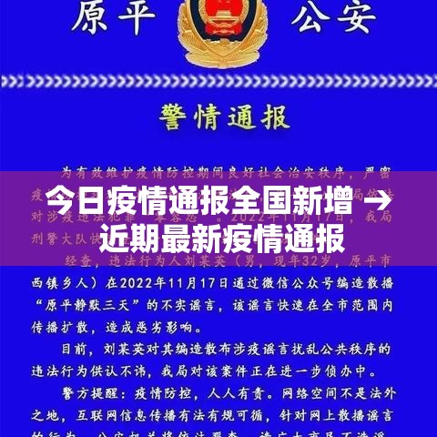 今日疫情通报全国新增 → 近期最新疫情通报