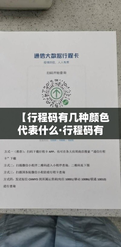 【行程码有几种颜色代表什么·行程码有几种颜色代表什么含义】 【行程码有几种颜色代表什么·行程码有几种颜色代表什么含义】