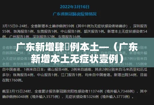 广东新增肆無例本土—（广东新增本土无症状壹例）