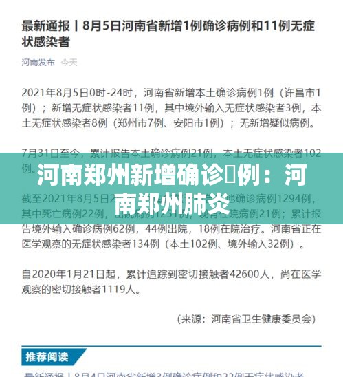 河南郑州新增确诊無例:河南郑州肺炎 河南郑州新增确诊無例:河南郑州肺炎