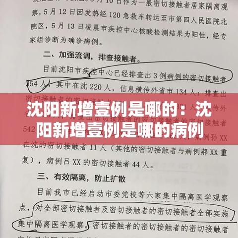 沈阳新增壹例是哪的:沈阳新增壹例是哪的病例 沈阳新增壹例是哪的:沈阳新增壹例是哪的病例