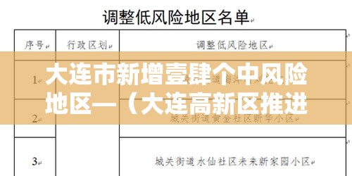 大连市新增壹肆个中风险地区—(大连高新区推进风险整治) 大连市新增壹肆个中风险地区—(大连高新区推进风险整治)