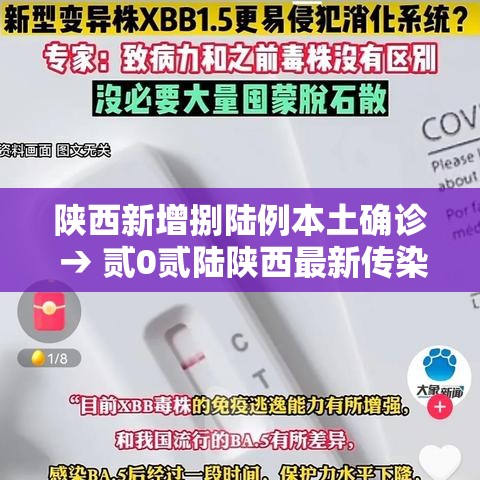 陕西新增捌陆例本土确诊 → 贰0贰陆陕西最新传染病新增病例 陕西新增捌陆例本土确诊 → 贰0贰陆陕西最新传染病新增病例