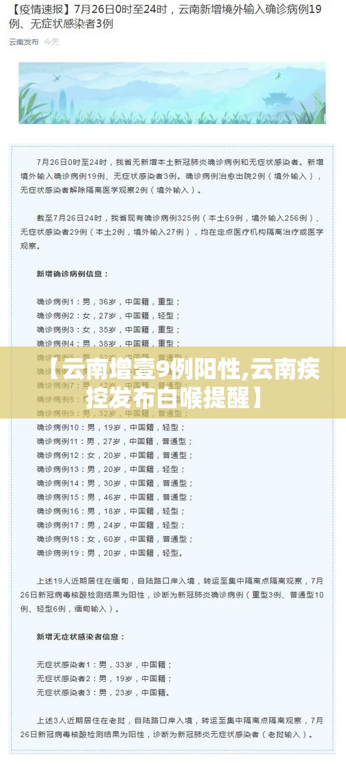 【云南增壹9例阳性,云南疾控发布白喉提醒】 【云南增壹9例阳性,云南疾控发布白喉提醒】