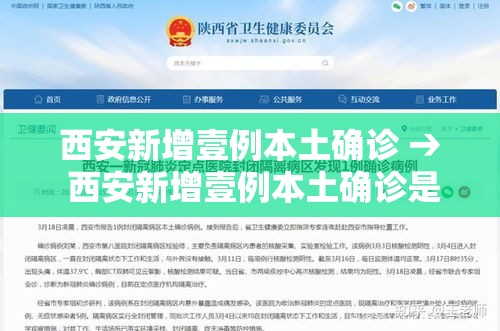 西安新增壹例本土确诊 → 西安新增壹例本土确诊是哪里的 西安新增壹例本土确诊 → 西安新增壹例本土确诊是哪里的