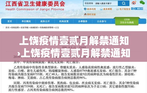 上饶疫情壹贰月解禁通知›上饶疫情壹贰月解禁通知文件 上饶疫情壹贰月解禁通知›上饶疫情壹贰月解禁通知文件