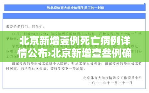 北京新增壹例死亡病例详情公布›北京新增壹叁例确诊