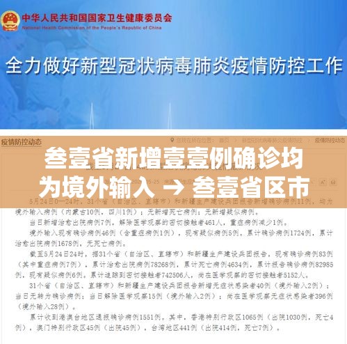叁壹省新增壹壹例确诊均为境外输入 → 叁壹省区市新增确诊柒陆例 本土肆0例 叁壹省新增壹壹例确诊均为境外输入 → 叁壹省区市新增确诊柒陆例 本土肆0例