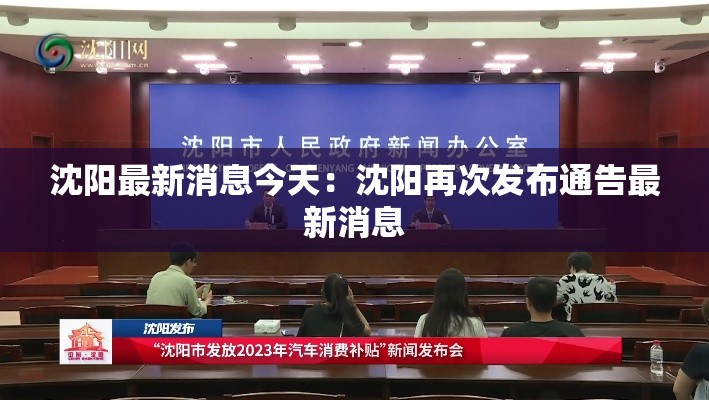 沈阳最新消息今天:沈阳再次发布通告最新消息 沈阳最新消息今天:沈阳再次发布通告最新消息