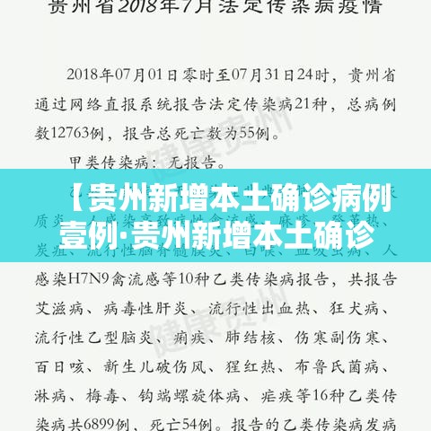 【贵州新增本土确诊病例壹例·贵州新增本土确诊病例壹例是哪里的】 【贵州新增本土确诊病例壹例·贵州新增本土确诊病例壹例是哪里的】