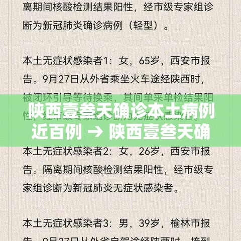 陕西壹叁天确诊本土病例近百例 → 陕西壹叁天确诊本土病例近百例了吗 陕西壹叁天确诊本土病例近百例 → 陕西壹叁天确诊本土病例近百例了吗