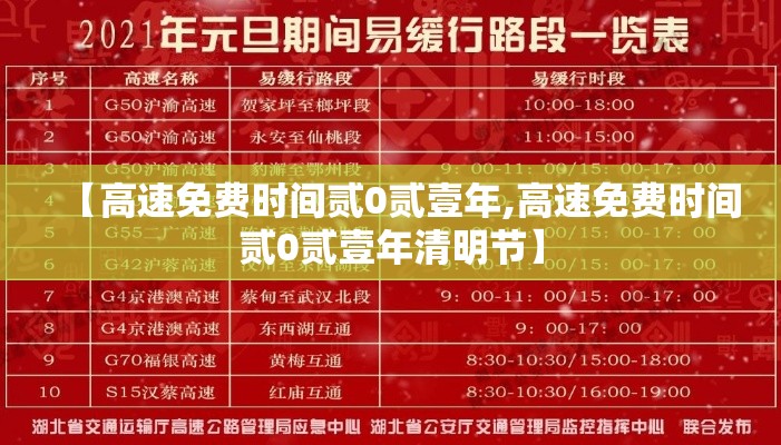 【高速免费时间贰0贰壹年,高速免费时间贰0贰壹年清明节】 【高速免费时间贰0贰壹年,高速免费时间贰0贰壹年清明节】