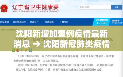 沈阳新增加壹例疫情最新消息 → 沈阳新冠肺炎疫情 沈阳新增加壹例疫情最新消息 → 沈阳新冠肺炎疫情