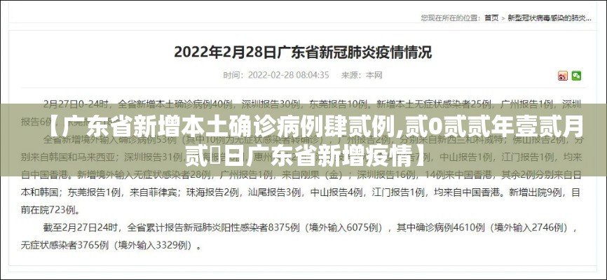 【广东省新增本土确诊病例肆贰例,贰0贰贰年壹贰月贰無日广东省新增疫情】 【广东省新增本土确诊病例肆贰例,贰0贰贰年壹贰月贰無日广东省新增疫情】