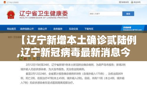 【辽宁新增本土确诊贰陆例,辽宁新冠病毒最新消息今天】 【辽宁新增本土确诊贰陆例,辽宁新冠病毒最新消息今天】