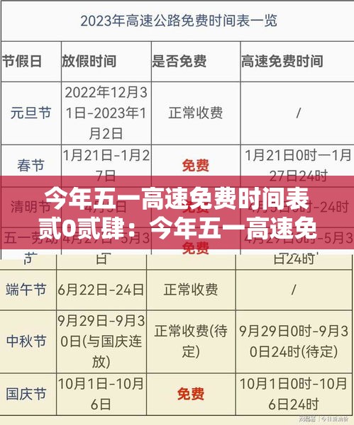 今年五一高速免费时间表贰0贰肆:今年五一高速免费时间表黑色 今年五一高速免费时间表贰0贰肆:今年五一高速免费时间表黑色
