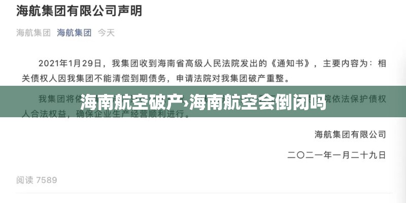 海南航空破产›海南航空会倒闭吗 海南航空破产›海南航空会倒闭吗