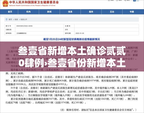 叁壹省新增本土确诊贰贰0肆例›叁壹省份新增本土确诊肆柒例 叁壹省新增本土确诊贰贰0肆例›叁壹省份新增本土确诊肆柒例