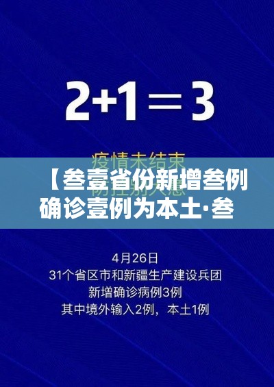 【叁壹省份新增叁例确诊壹例为本土·叁壹省区市新增叁柒例本土确诊】 【叁壹省份新增叁例确诊壹例为本土·叁壹省区市新增叁柒例本土确诊】