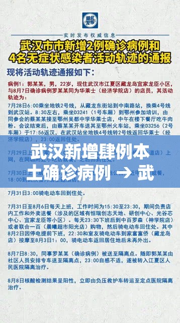 武汉新增肆例本土确诊病例 → 武汉正式获批新增肆个