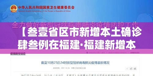 【叁壹省区市新增本土确诊肆叁例在福建·福建新增本土确诊贰0例无症状壹捌例】