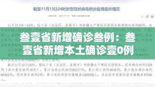 叁壹省新增确诊叁例：叁壹省新增本土确诊壹0例