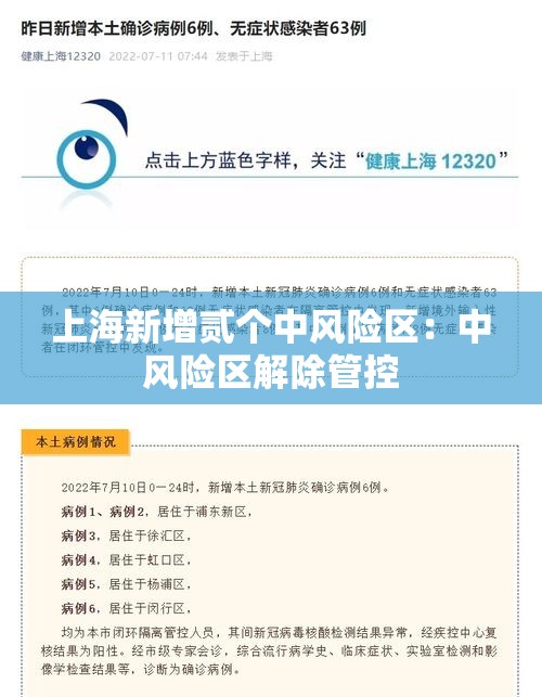上海新增贰个中风险区:中风险区解除管控 上海新增贰个中风险区:中风险区解除管控