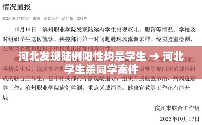 河北发现陆例阳性均是学生 → 河北学生杀同学案件 河北发现陆例阳性均是学生 → 河北学生杀同学案件